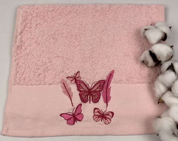 Махровий рушник Ma Me 30х50 Butterfly 2 Pink