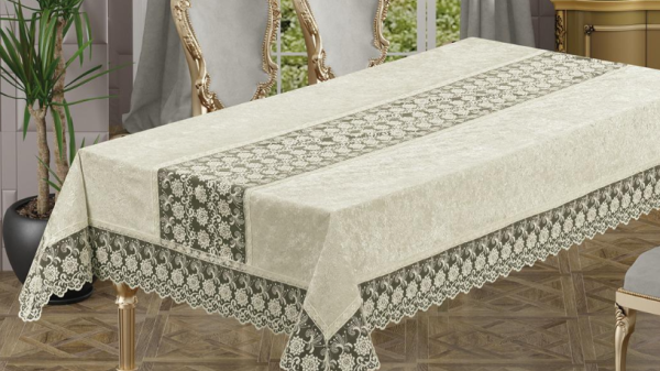 Скатертина Велюр Maison Royale 160x260 Buket Cream