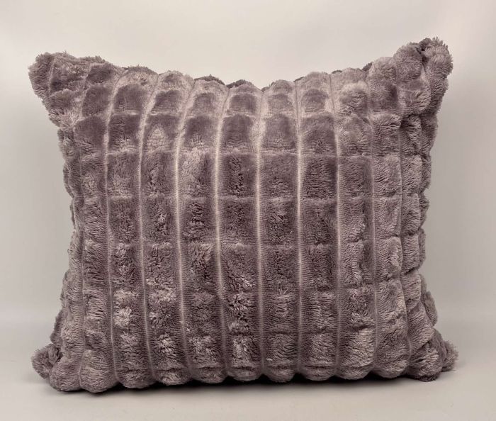 Наволочка велюрова "Клітка" 50x50 Lilac