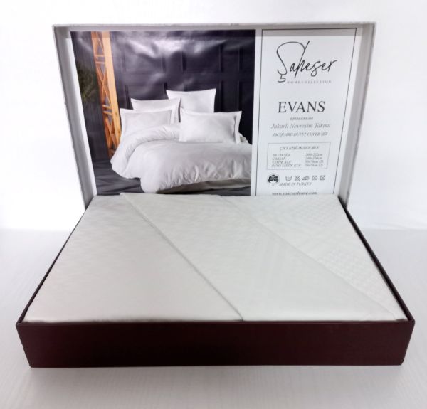 Постільна білизна Saheser Jacquard Vip Satin 200X220 Evans Cream