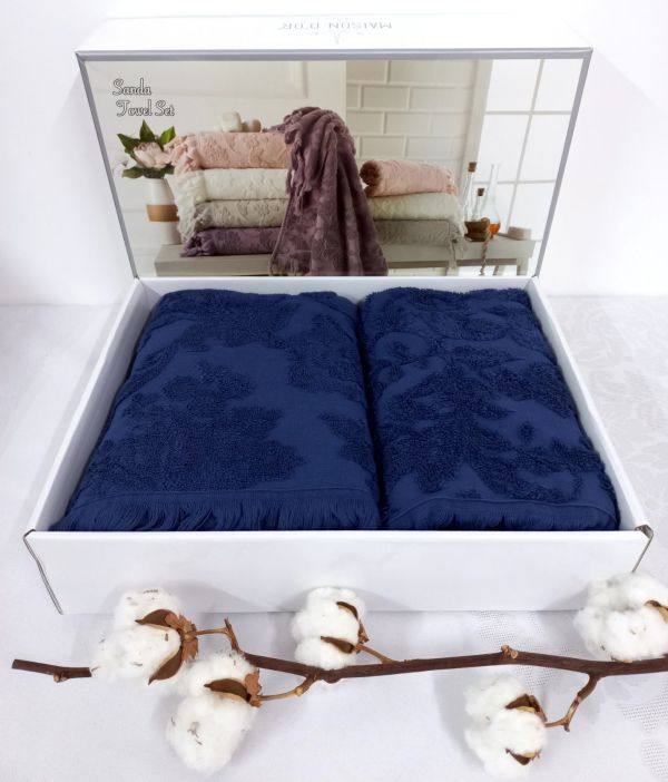 Рушники Maison D'or 2шт Sanda Navy