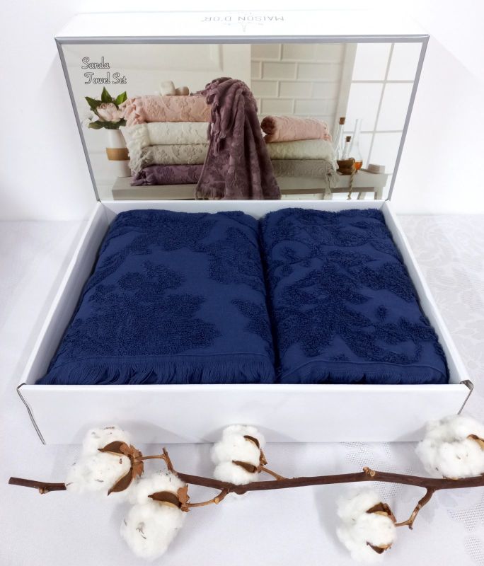 Рушники Maison D'or 2шт Sanda Navy