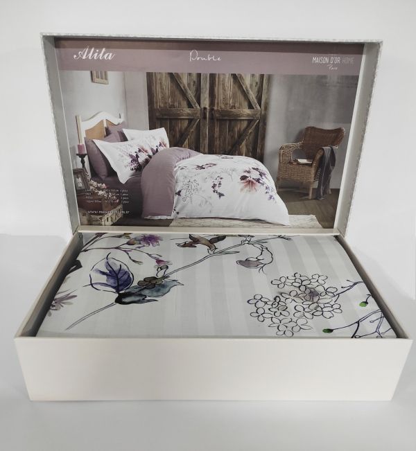 Постільна білизна Maison D'or сатин 200х220 Alita Nature