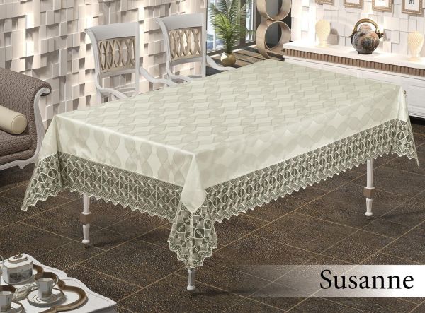 Скатертина з мереживом Maison Royale 160x220 Susanne Cream