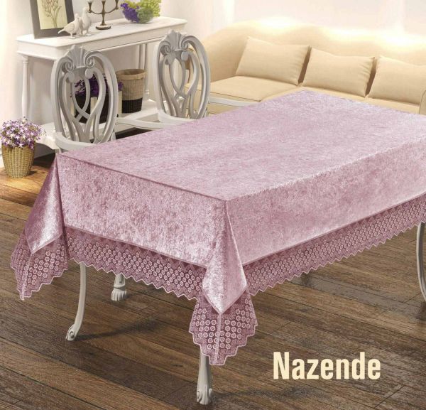 Скатертина Велюр Maison Royale 160x300 Nazende Powder