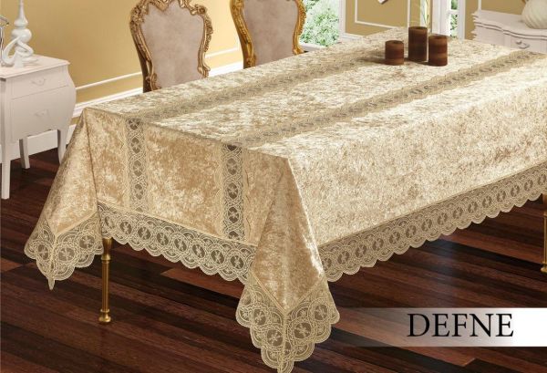 Скатертина Велюр Maison Royale 160x220 Defne Cappucino