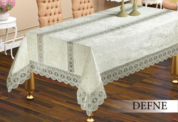 Скатертина Велюр Maison Royale 160x300 Defne Cream