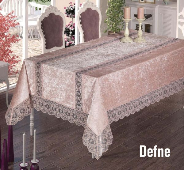 Скатертина Велюр Maison Royale 160x350 Defne Powder