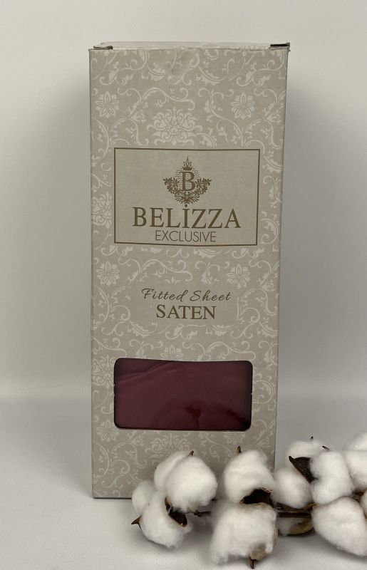Простирадло на резинці з наволочками Belizza 160x200+30см сатин Gulkurusu