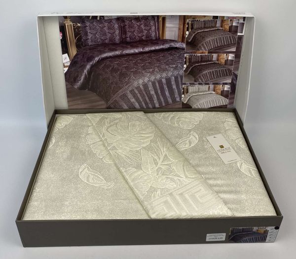 Покривало Moda Box 240х260 з наволочками Emir Krem