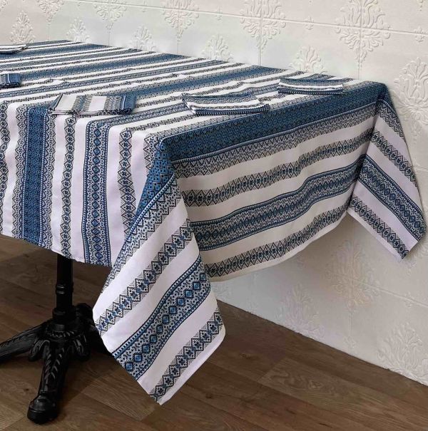 Комплект столовий Едельвіка 230х140 487-21/00 Коттон Light blue