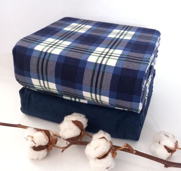 Постільна білизна Cotton Collection фланель 160х220 Montana Plaid