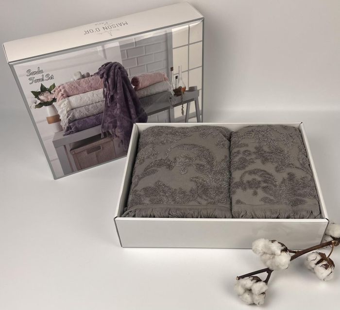 Рушники Maison D'or 2шт Sanda Light Grey