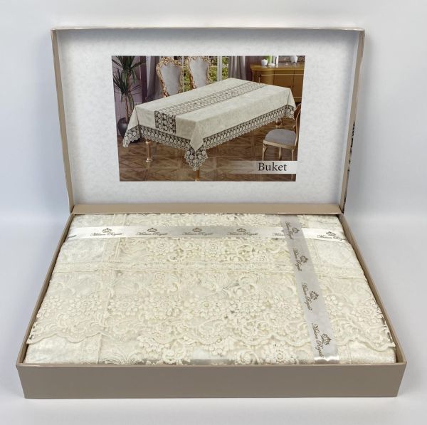 Скатертина Велюр Maison Royale 110x160 Buket Cream