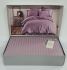 Постільна білизна Maison D'or сатин страйп 160х220 Rails Lilac