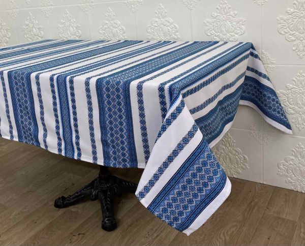 Скатертина Едельвіка 220х145 Коттон Light blue 39-20/00