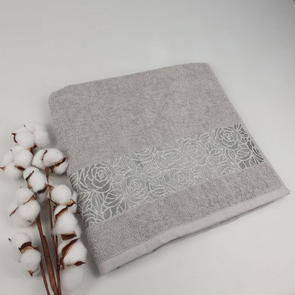 Рушник Philippus Moss Cotton 70x140 Rose Сірий (A556)