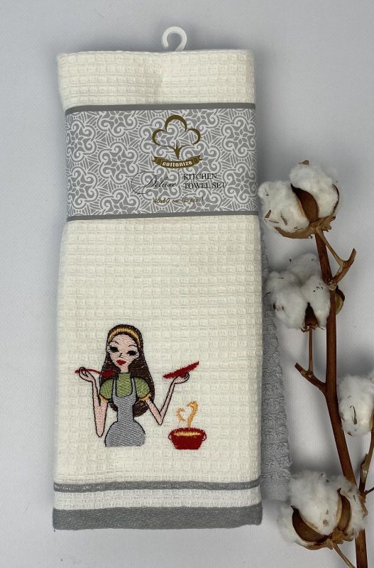Набір кухонних рушників 2 шт Cottonize Housewife Grey