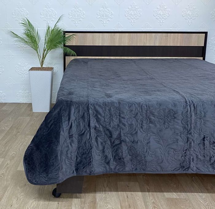 Покривало велюрове Romance 200x230 Anthracite (1068)