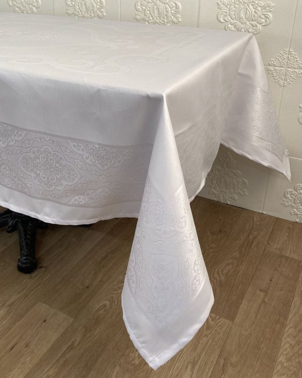 Скатертина Masali тефлон 160x300 Model 508 White