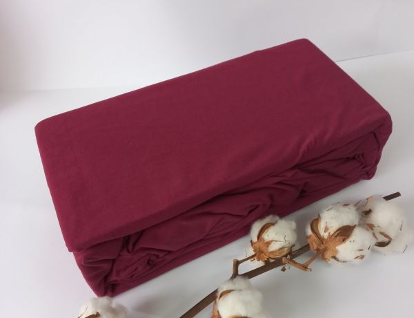 Простирадло на резинці АЕ 160x200 Bordo