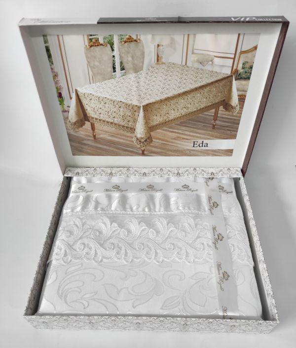 Скатертина Maison Royale 160x260 Eda White