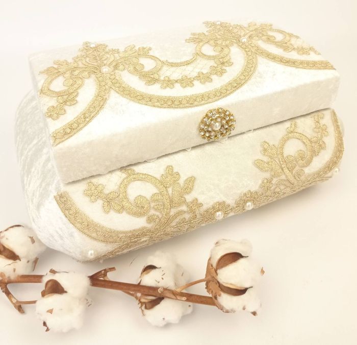 Набір рушників в шкатулці Minteks Pattern Ecru