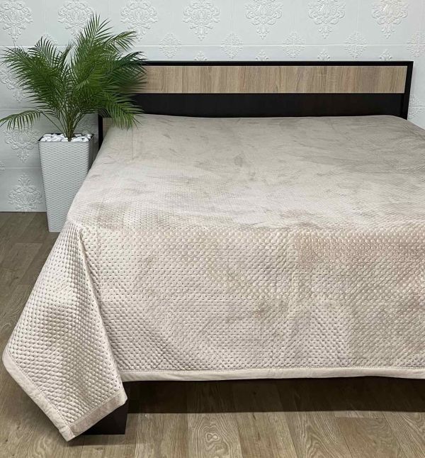 Покривало велюрове квадрат Model-8 220x240 Cappuccino (1160)