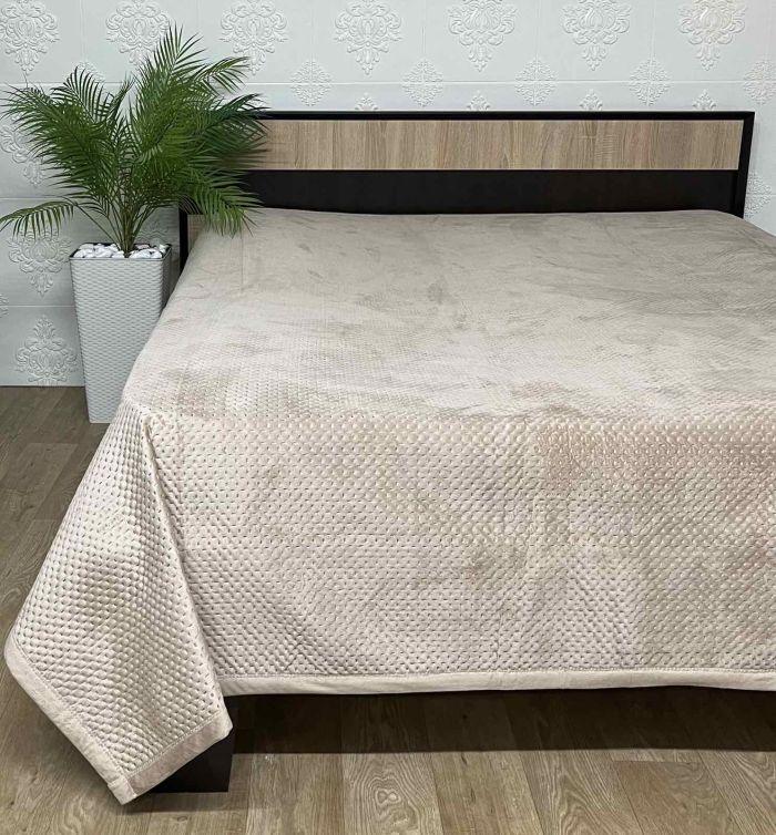Покривало велюрове квадрат Model-8 220x240 Cappuccino (1160)