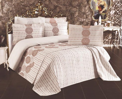 Покривало My Bed Жаккард 240x260 з наволочками Linda Cappucino