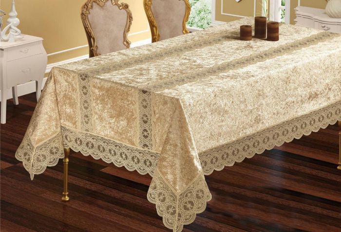 Скатертина Велюр Maison Royale 140x180 Defne Cappucino