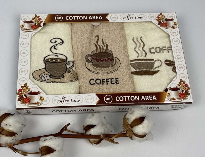 Набір кухонних рушників 3шт "Coffee time" mod.15