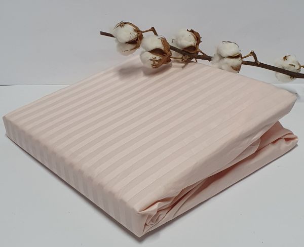 Простирадло на резинці AE Cotton 160x200 + наволочки Peach