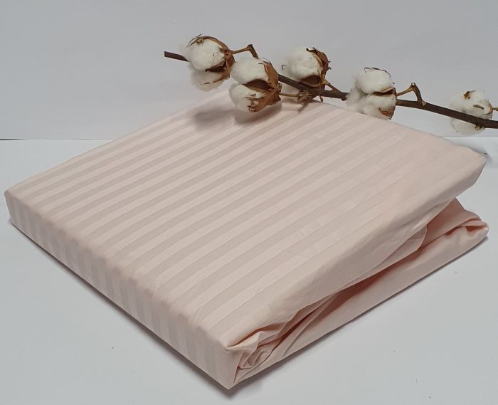 Простирадло на резинці AE Cotton 160x200 + наволочки Peach