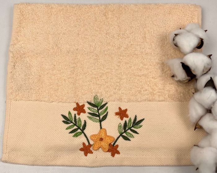 Махровий рушник Ma Me 30х50 Flowers 1 Peach