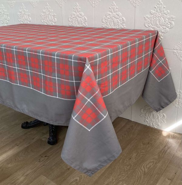 Скатертина Maison D'or Harmony 160х220 Grey/Red Model 5