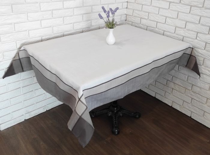Скатертина льон 140*220 код DA-222 Light  Brown