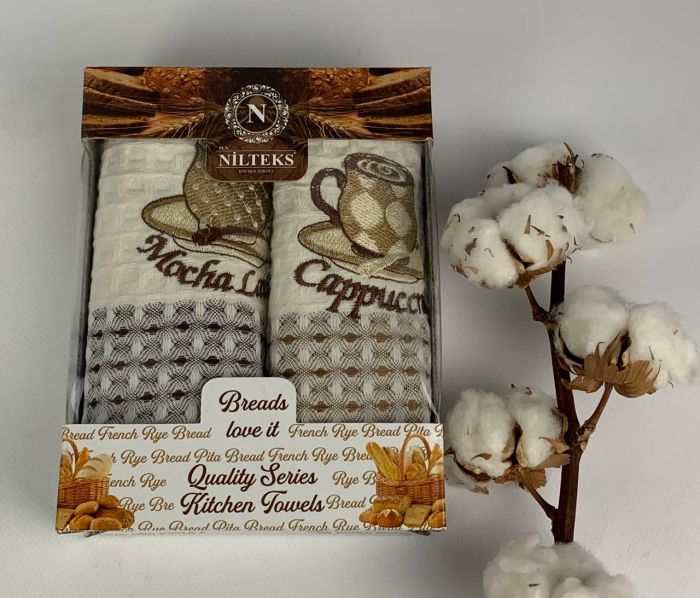 Набір вафельних рушників Nilteks 2шт Lux Coffee