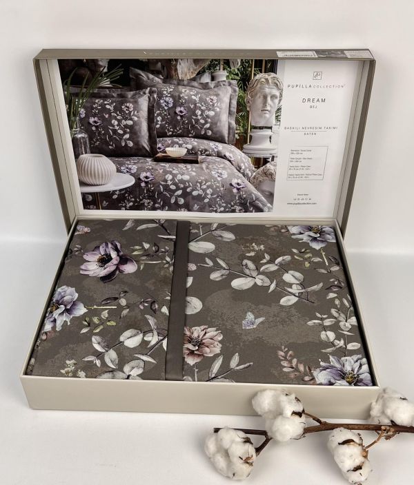 Постільна білизна Pupilla Collection сатин  200х220 Dream Bej