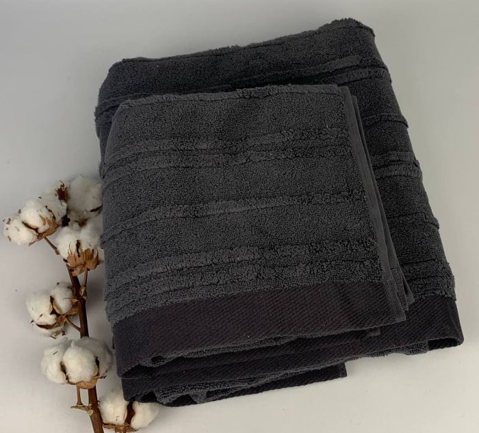Набір рушників Pupilla 2шт Microcotton Cevher Dark Grey