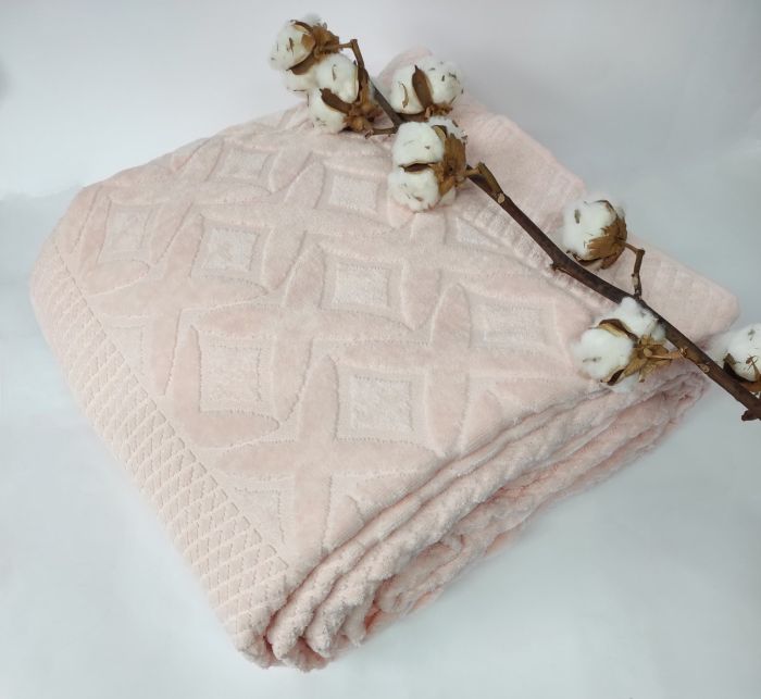 Махрове Простирадло Євро АЕ Cotton 220Х240 см  Pink
