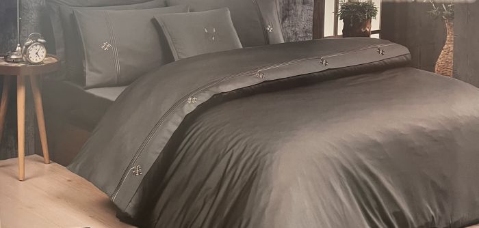 Постільна білизна Maison D'or Deluxe сатин 200х220 Grey-Beige