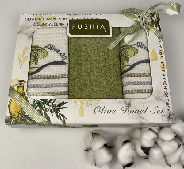 Набір кухонних рушників Fushia 3 шт Olive Set
