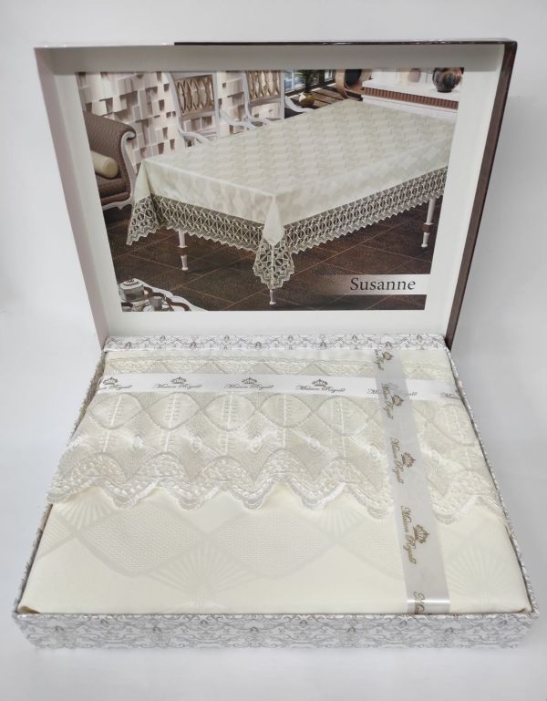 Скатертина Maison Royale 160x200 ovale Susanne Cream