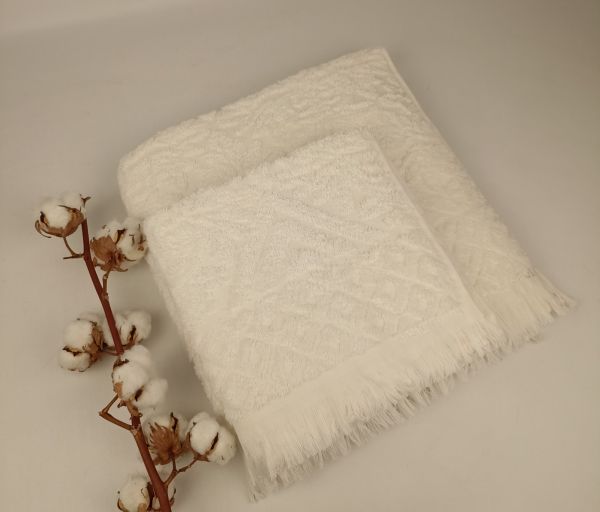 Набір рушників Philippus Cross Cotton 2 шт Puket Молочний (Е949)