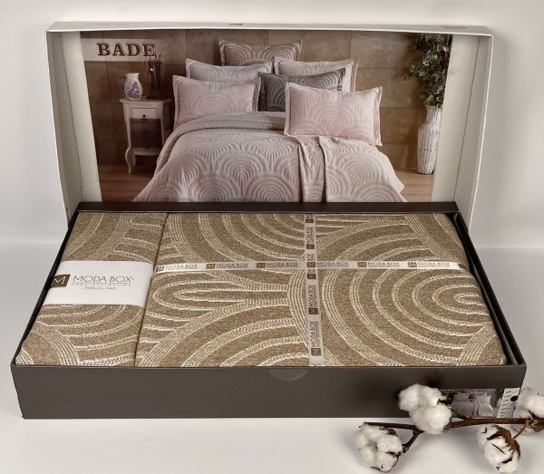 Покривало Moda Box 240х260 з наволочками Bade Cappucino - уцінений товар