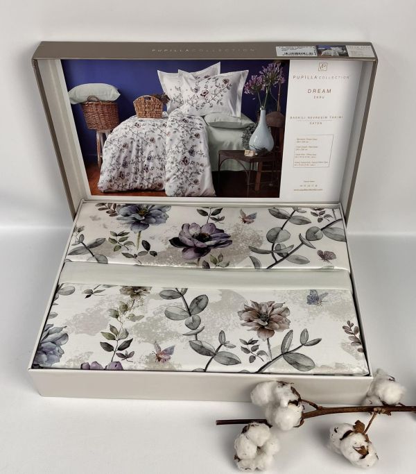 Постільна білизна Pupilla Collection сатин 200х220 Dream Ecru