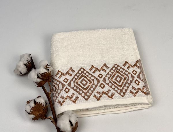 Рушник 50x90 Altinbasak Pera Freya Молочний
