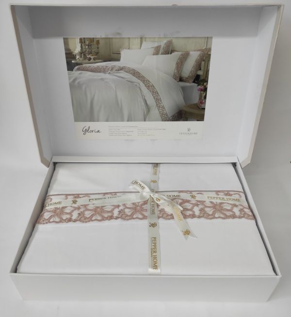 Постільна білизна Pepper Home Gloria 200x220 White-Poudre