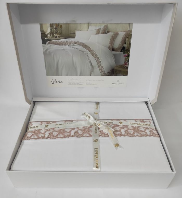 Постільна білизна Pepper Home Gloria 200x220 White-Poudre